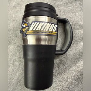 NFL Minnesota Vikings Stainless Steel 20oz Travel Mug W/ 3D Logo